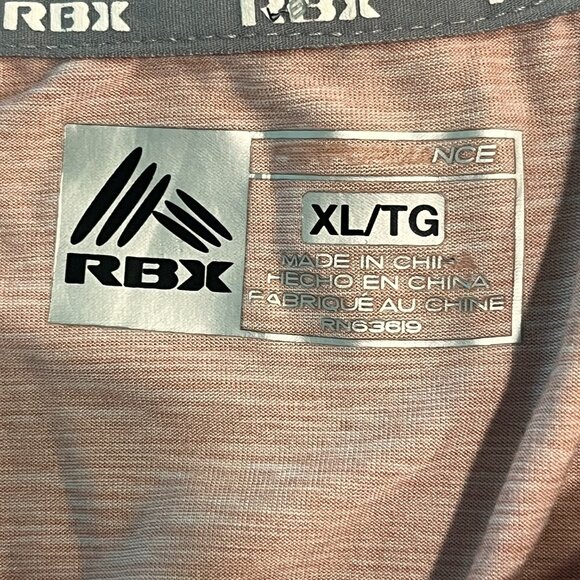 RBX Women's Performance T-Shirt XL Peach V-Neck Stretch Activewear - Picture 4 of 7